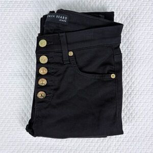 Veronica Beard, Debbie High Rise Skinny Jeans, Gold Button Fly, size 24 or 00